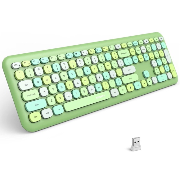 MOFii 666 2.4G wireless keyboard matcha green - Picture 1 of 13